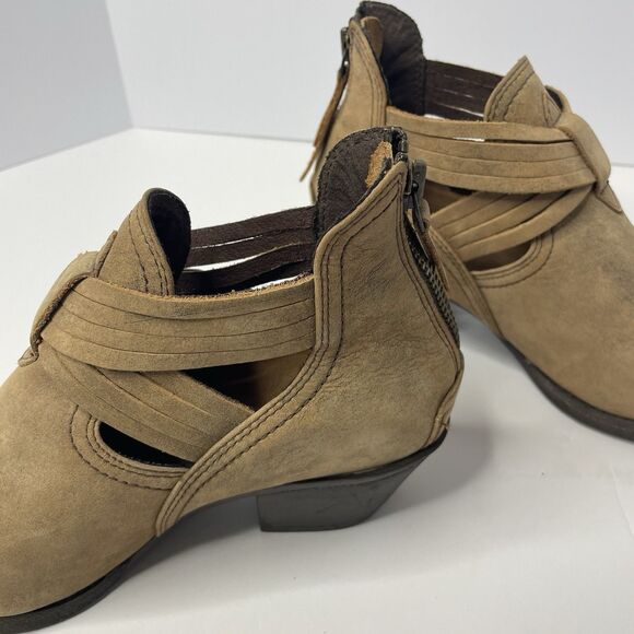 Ariat Dulce Ankle Boots Leather Western Brown Buckle Heel Women’s size 8.5B - Picture 6 of 14